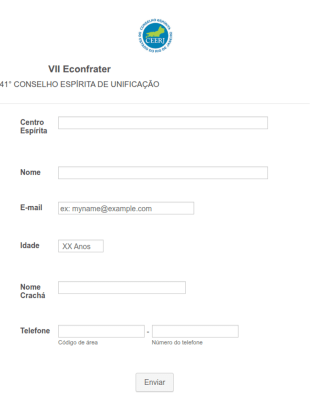 Ficha Cadastral Para Evento