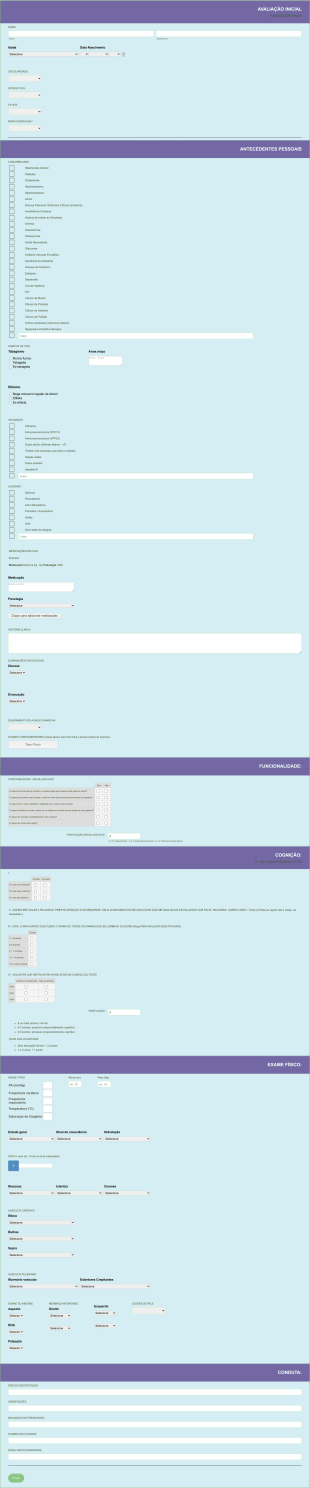 Ficha De Anamnese Para Avaliação De Estado De Saúde Form Template