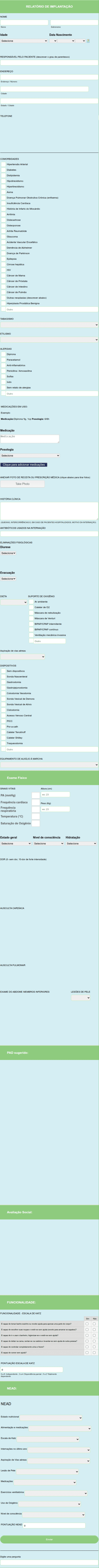 Ficha De Anamnese Para Procedimento Médico