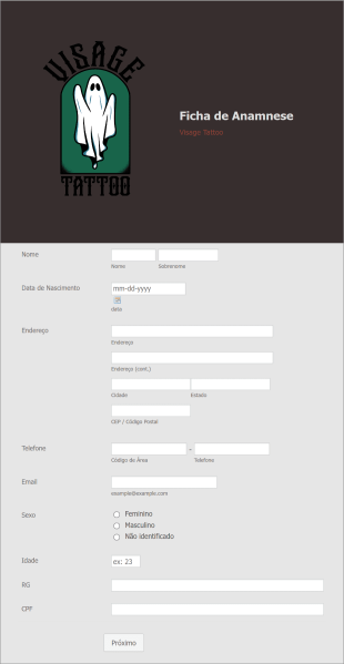 Ficha De Anamnese Visage Tattoo