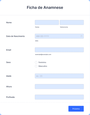 Ficha De Anamnese Form Template