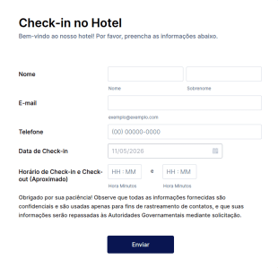 Ficha De Check In Para Hotel