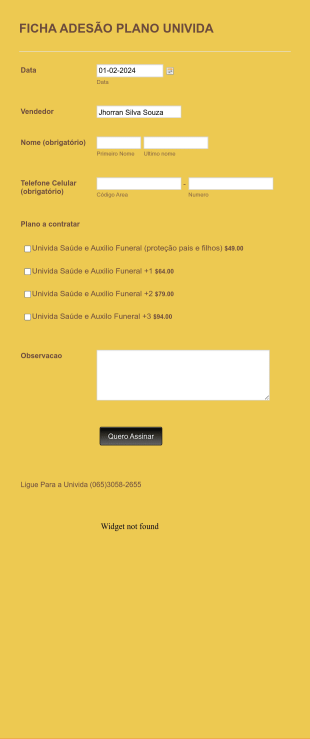 Ficha De Contratação De Seguro