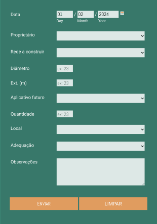 Ficha De Controle De Instalação De Equipamentos Futuros