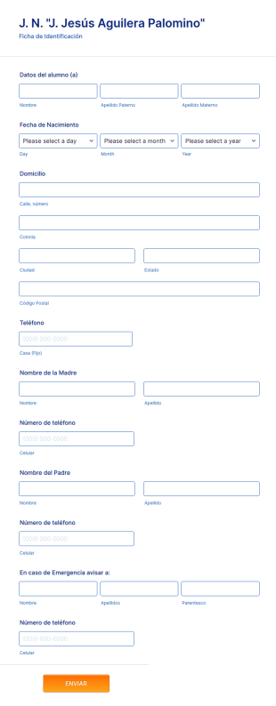 Ficha De Identificación Del Alumno