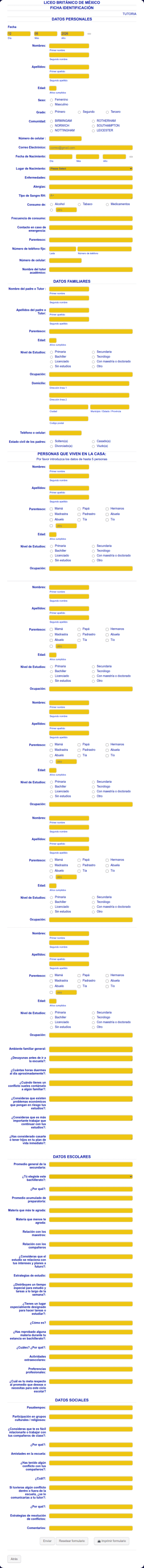 Ficha De Identificación