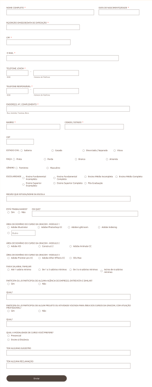 Ficha De Inscrição Cnt Brasília Form Template