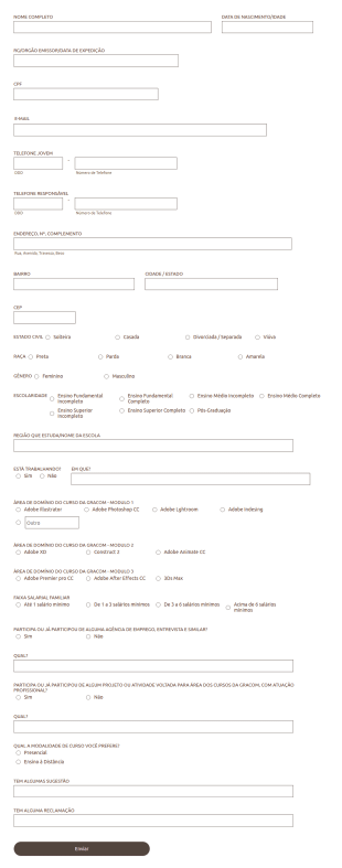 Ficha De Inscrição Cnt Brasília