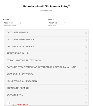 Ficha De Inscripción 2021