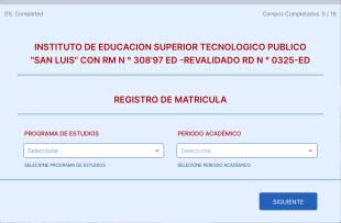 Ficha De Matricula Iestp San Luis