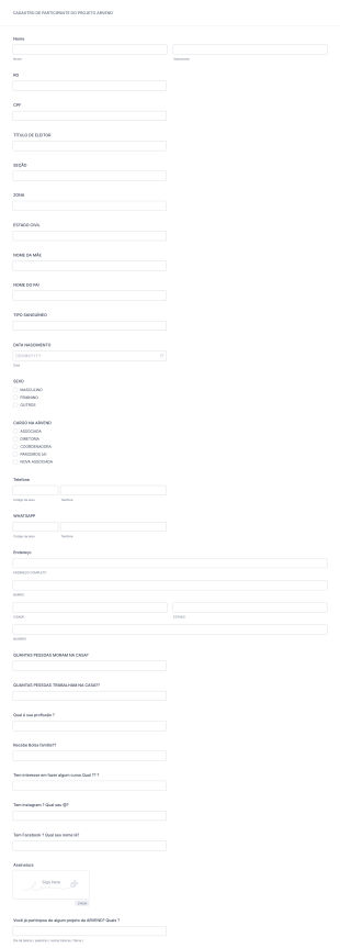 Ficha De Solicitação Da Carteirinha Arvend