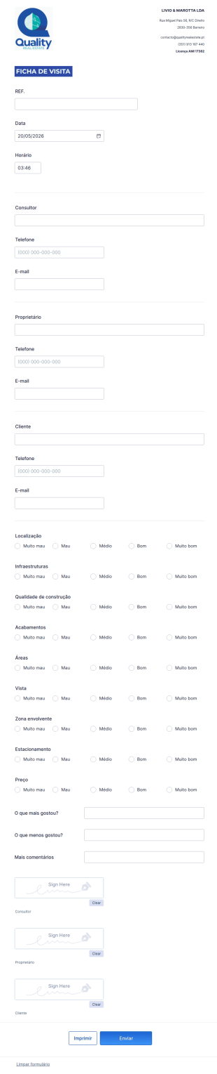 Ficha De Visita