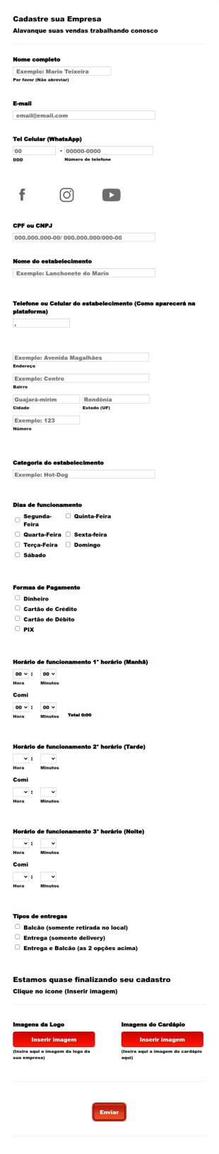 Ficha Mais Delivery Parceiros