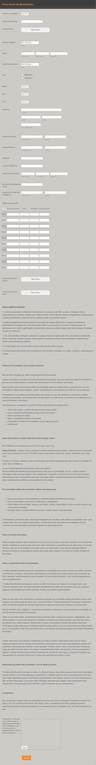 Ficha Social Do Beneficiário