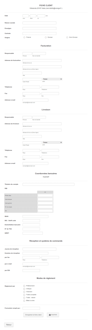 Fiche Client