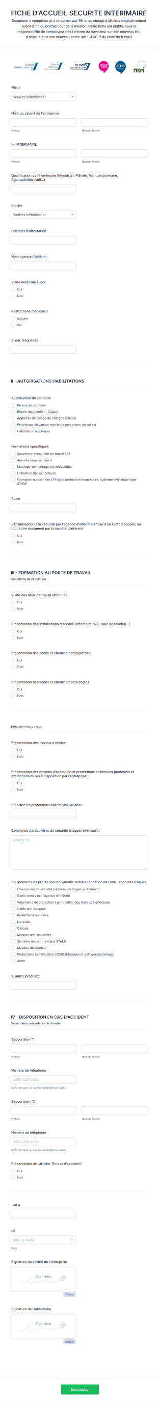Fiche D'accueil Securite Interimaire Vf