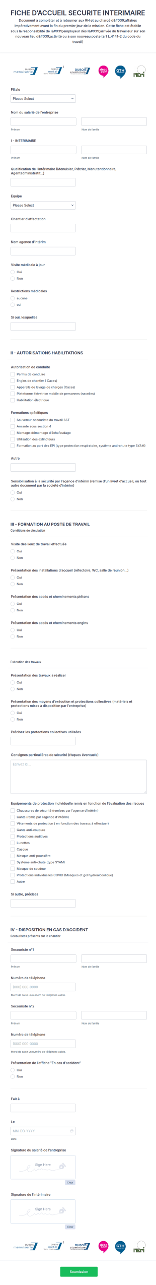 Fiche D'accueil Securite Interimaire Vf