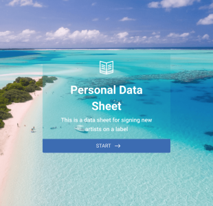 Fiche De Données Personnelles Form Template