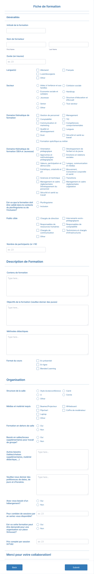 Fiche De Formation