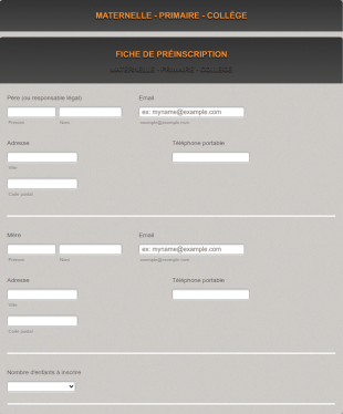 Fiche De Pré Inscription Scolaire