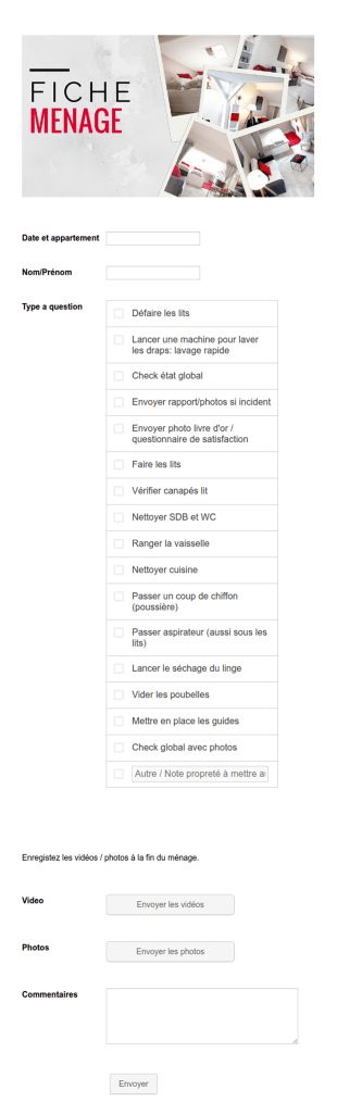 Fiche De Procédure Ménage Location Saisonnière