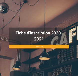 Fiche D'inscription 2020 2021 Form Template