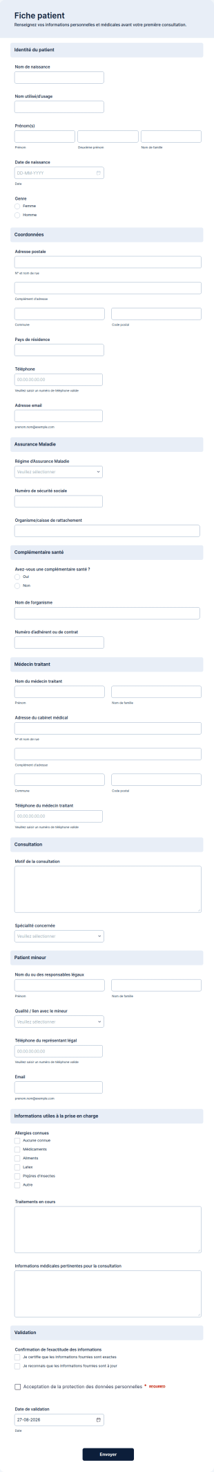 Fiche Patient