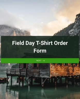 Field Day T Shirt Order Form Template