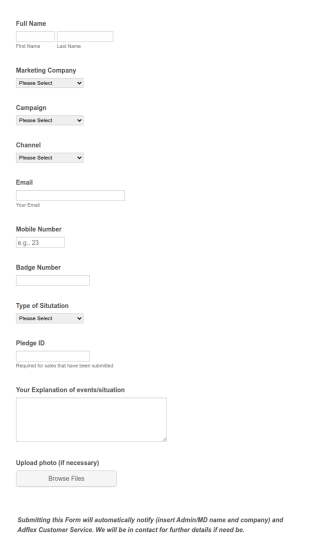 Field Feedback Form Template