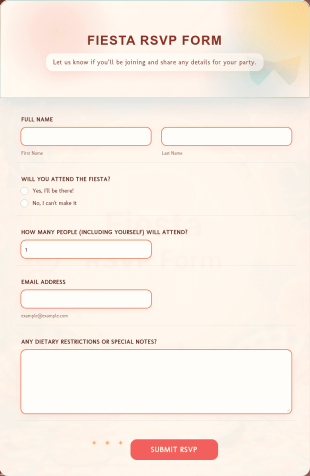 Fiesta RSVP Form Template