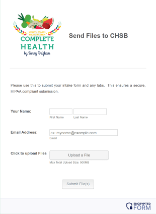 File Upload Form Template