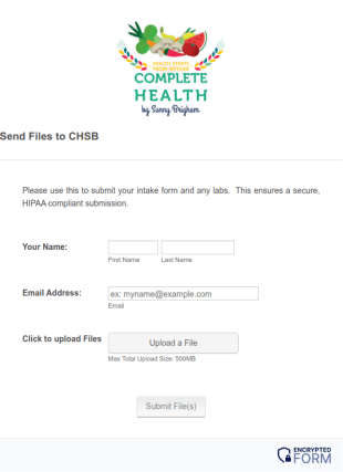 File Upload Form Template