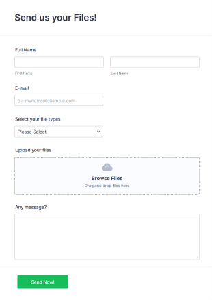 Upload Your Files Request Form Template