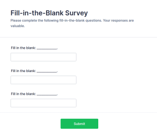 Fill In The Blank Survey Form Template