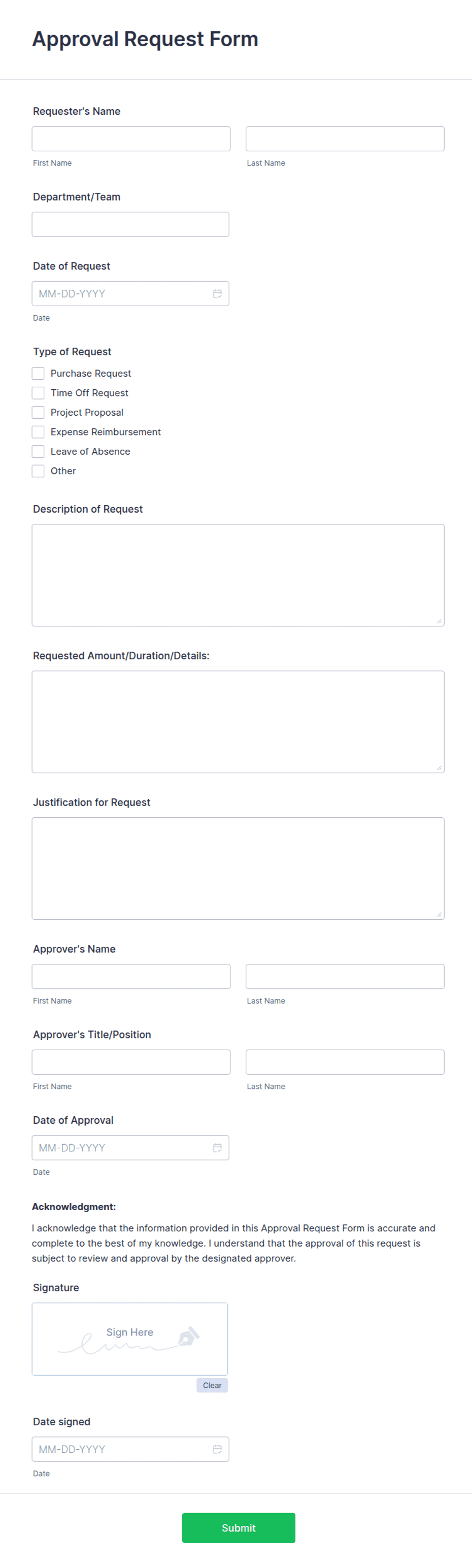 Approval Request Form Template Rental Application Approval Letter