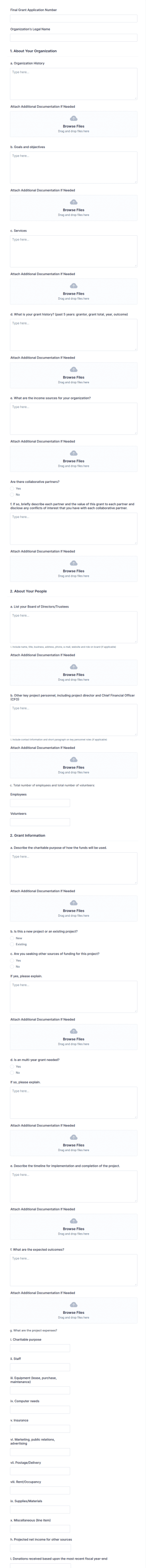 Final Grant Application Form Template