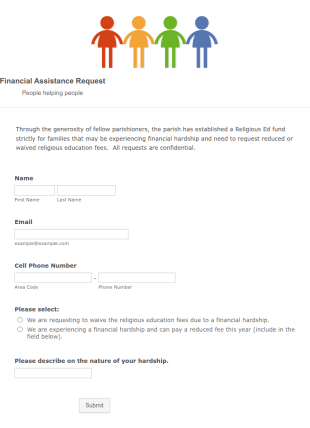 Financial Assistance Request Form Template