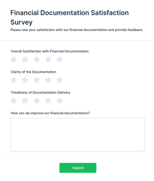 Financial Documentation Satisfaction Survey Form Template