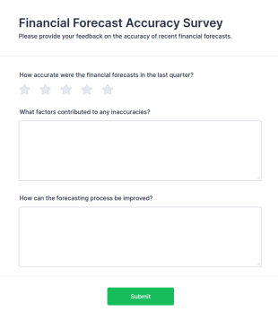 Financial Forecast Accuracy Survey Form Template