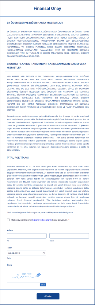 Finansal Onay Form Şablonu
