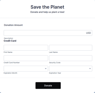 First Data Online Donation Form Template