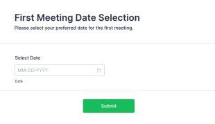 First Meeting Date Selection Form Template