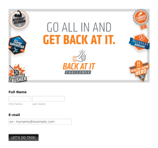 Fitness Challenge Registration Form Template