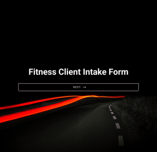 Fitness Client Intake Form Template