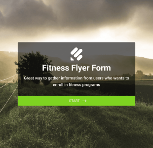 Fitness Flyer Form Template
