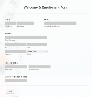 Fitness Registration Form Template