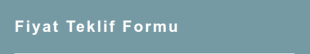 Fiyat Teklif Form Şablonu