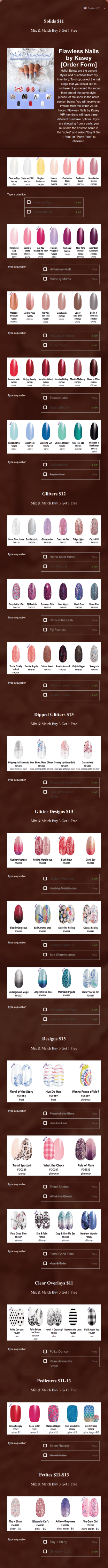 Flawless Nails Order Form Template