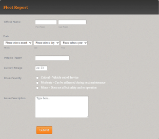 Fleet Service Report Form Template