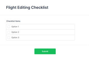 Flight Editing Checklist Form Template